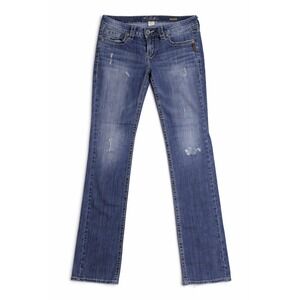 Silver Jeans Lola Straight Jeans Womens 30X31 Distressed‎ Stretch Denim